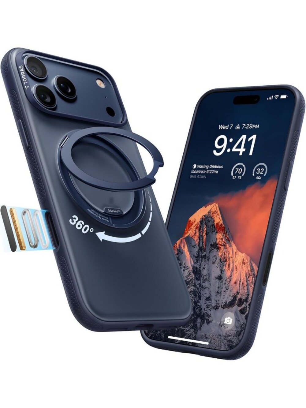 iPhone 17 Pro Max Case with 360 Magnetic Stand | O3 Fitness Series Protection